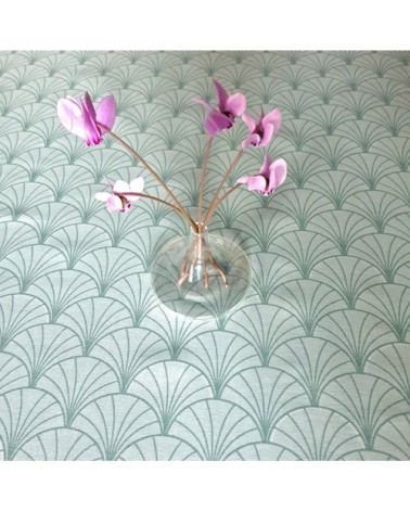 Nappe enduite ovale 160 x 200 cm vert