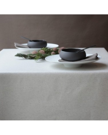 Nappe enduite rectangle 160 x 200 cm beige