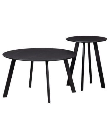 Table basse ronde en métal D70cm noir