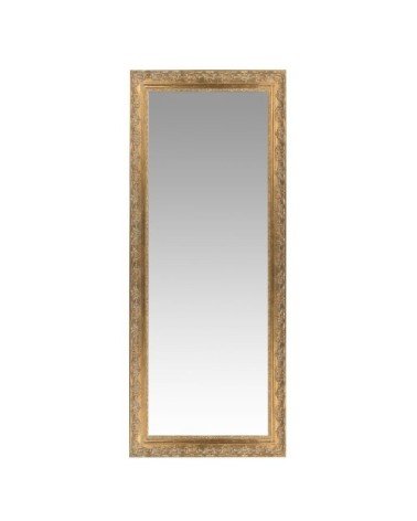 Miroir rectangulaire en bois de paulownia doré 59x145