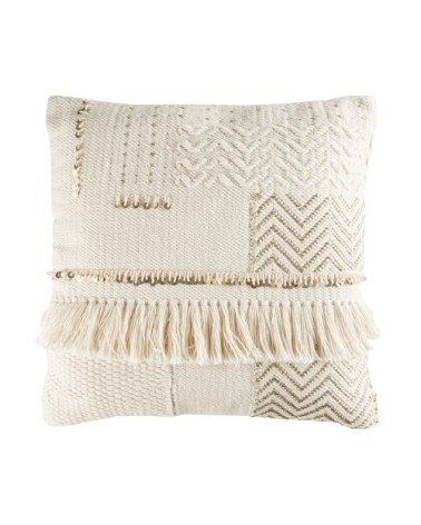 Coussin berbère écru et doré 50x50