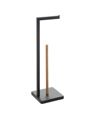 Dérouleur et réserve de papier wc bambou noir 20 x 20 x 64,5 cm