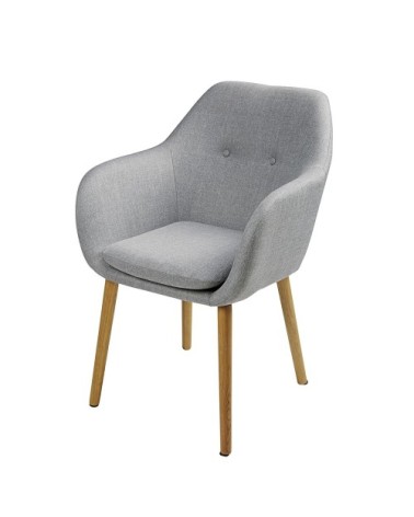 Fauteuil vintage gris clair