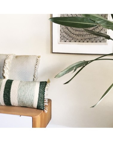 Coussin berbère vert cassé 35x60