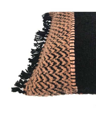 Coussin noir et orange 37x70
