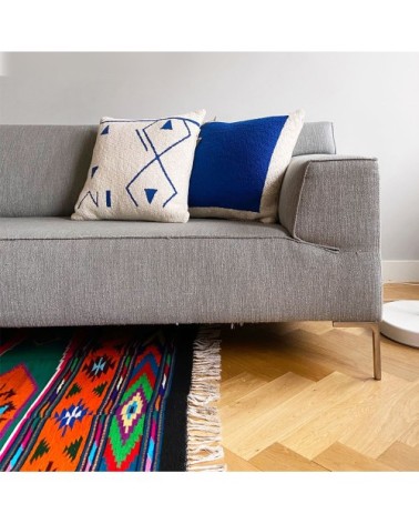 Coussin Fantasy Line bleu 50x50