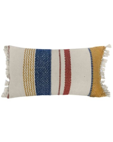 Coussin multicolore bleu 37x70