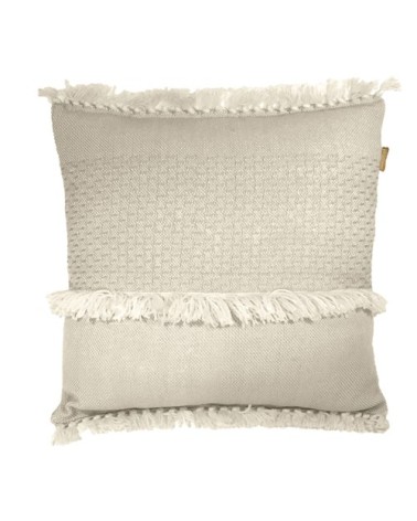 Coussin blanc cassé 50x50