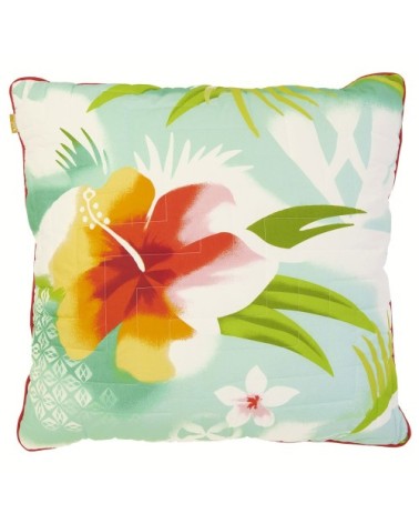 Coussin fleur du Pacifique bleu 70x70