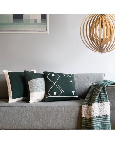 Coussin affiche uni vert 50x50