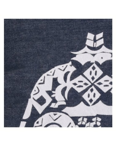 Coussin en denim bleu 70x70