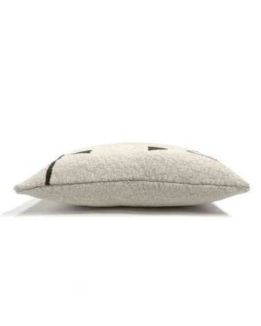 Coussin tricoté blanc cassé 50x50