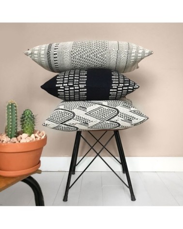 Coussin en coton écru 60x60