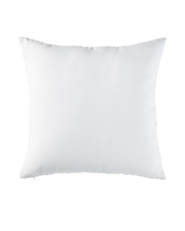 Coussin blanc imprimé feuillage vert 45x45