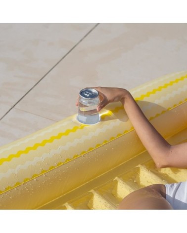 Piscine gonflable individuelle 200cm avec porte-gobelet jaune