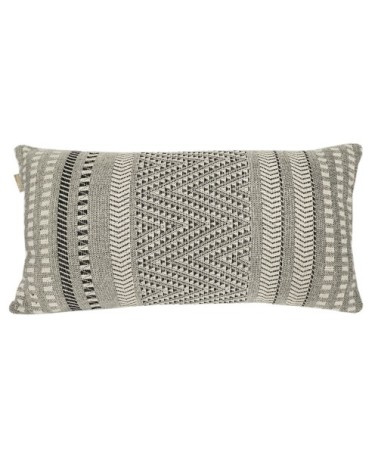 Coussin en coton gris 35x65