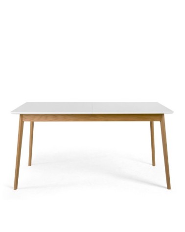 Table à manger extensible 150-200x80cm blanc