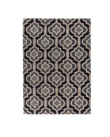 Tapis  baroque en laine gris 200x290