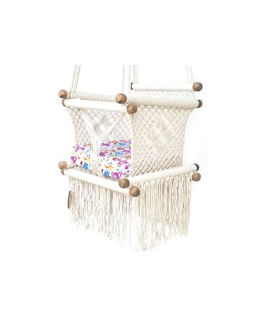 Hamac bébé macramé Ecru