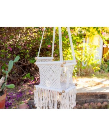 Hamac bébé macramé Ecru