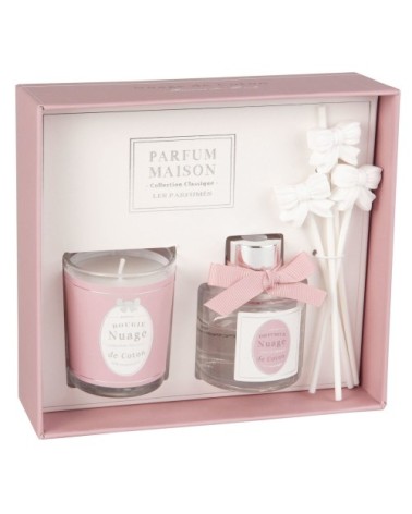 Coffret bougie 50g et diffuseur de parfum douceur poudrée 30 ML