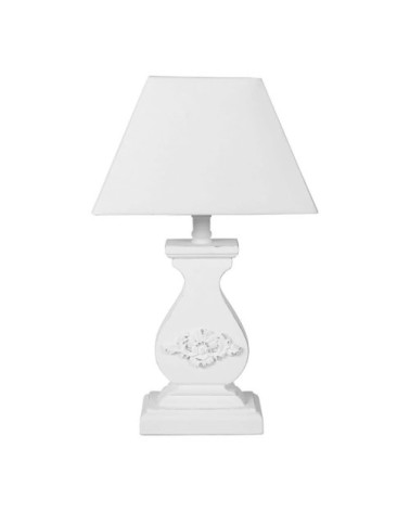 Lampe charme relief blanc