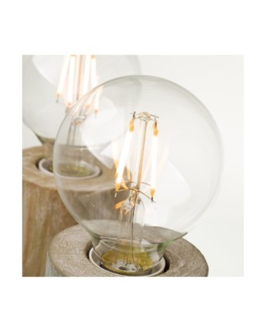 Lampes à poser rondes en bois - Lot de 2