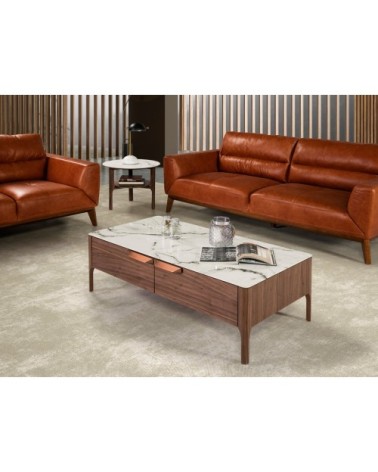 Table basse en noyer