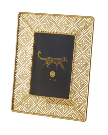 Cadre photo à poser en métal doré 8x12cm