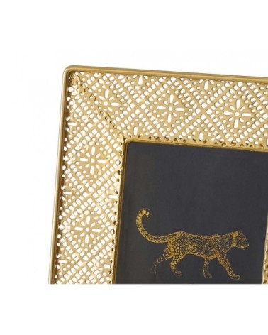 Cadre photo à poser en métal doré 8x12cm