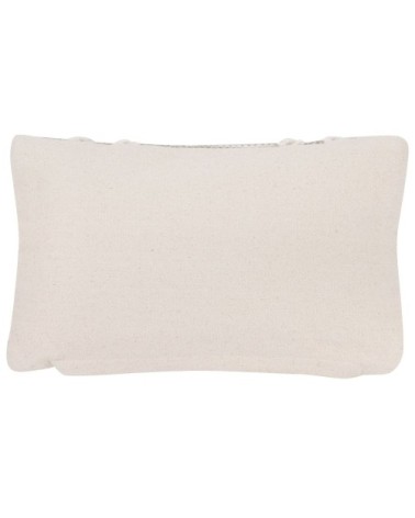Coussin en laine style rustique blanc et gris 30x50
