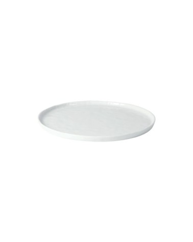 Assiette plate en porcelaine blanc