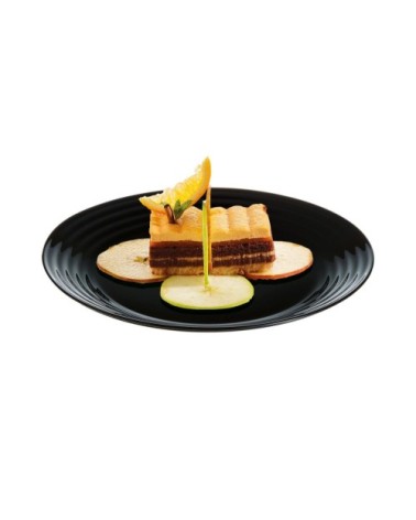 Assiette à dessert noire D19cm