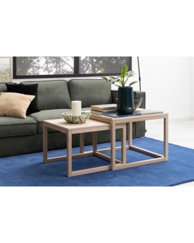 Table basse gigogne en chêne 70cm