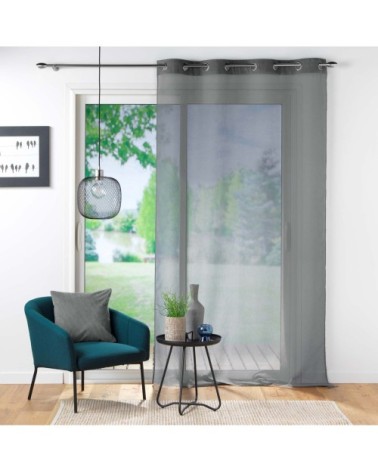 Coussin déhoussable en velours côtelé anthracite 40 x 40