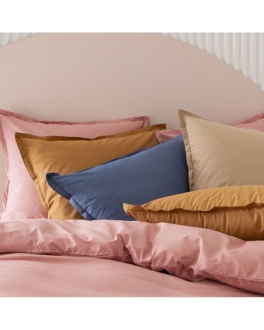 Drap housse en coton  ambre 90x190 Made in France