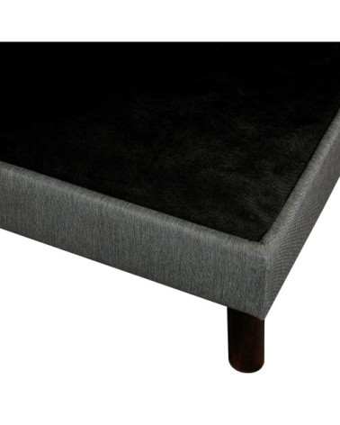 Sommier déco tapissier gris 120x200