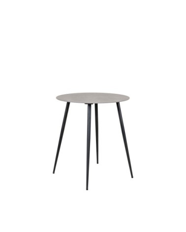 Table d'appoint effet marbre D60cm gris