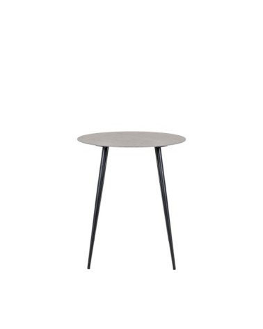 Table d'appoint effet marbre D60cm gris
