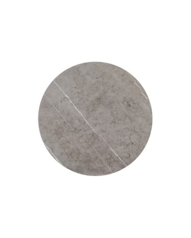 Table d'appoint effet marbre D60cm gris