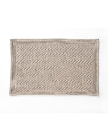 Tapis de bain marron 60x120 en coton