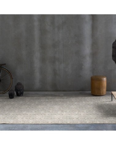 Tapis décoratif en coton en impression digital beige 120x170 cm