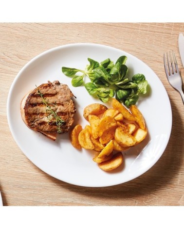 Assiette à steak blanche 30x26cm