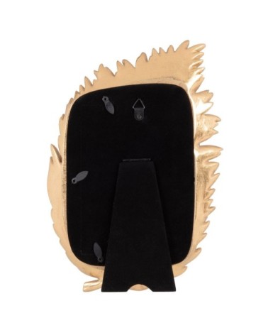 Cadre photo feuille en résine dorée 10x15