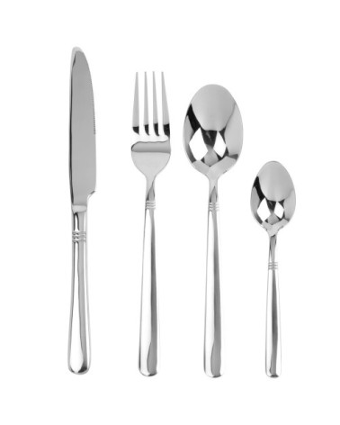 Coffret 24 couverts en acier argenté