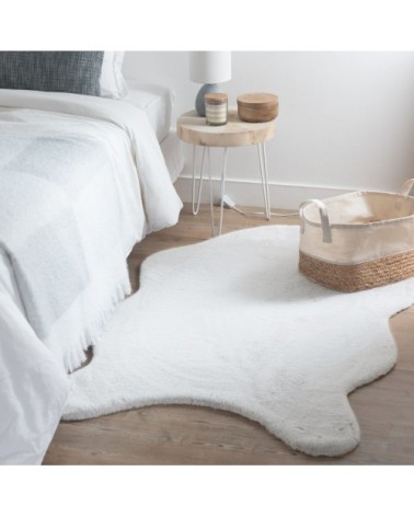 Tapis imitation fourrure écrue 90x120