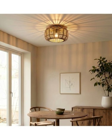 Plafonnier en bois marron