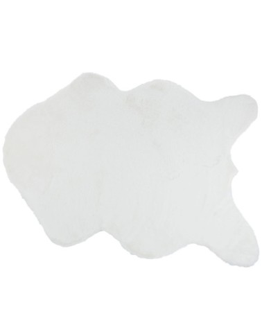 Tapis imitation fourrure écrue 90x120