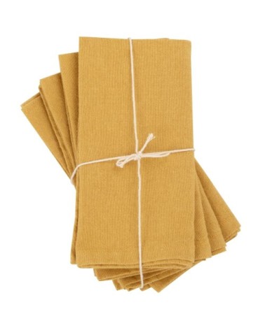 Serviettes en coton effet froissé 42x42 (x4)