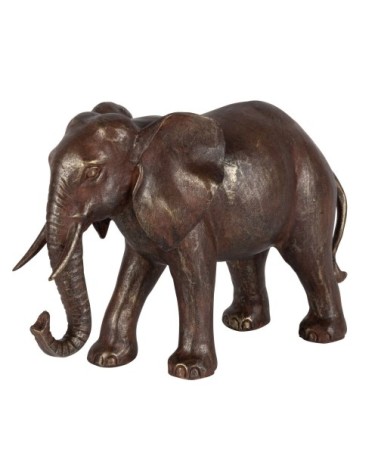 Statuette éléphant marron H18